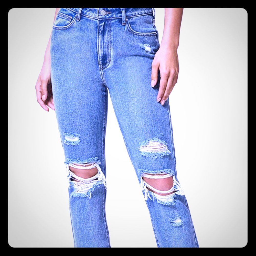 ripped mom jeans